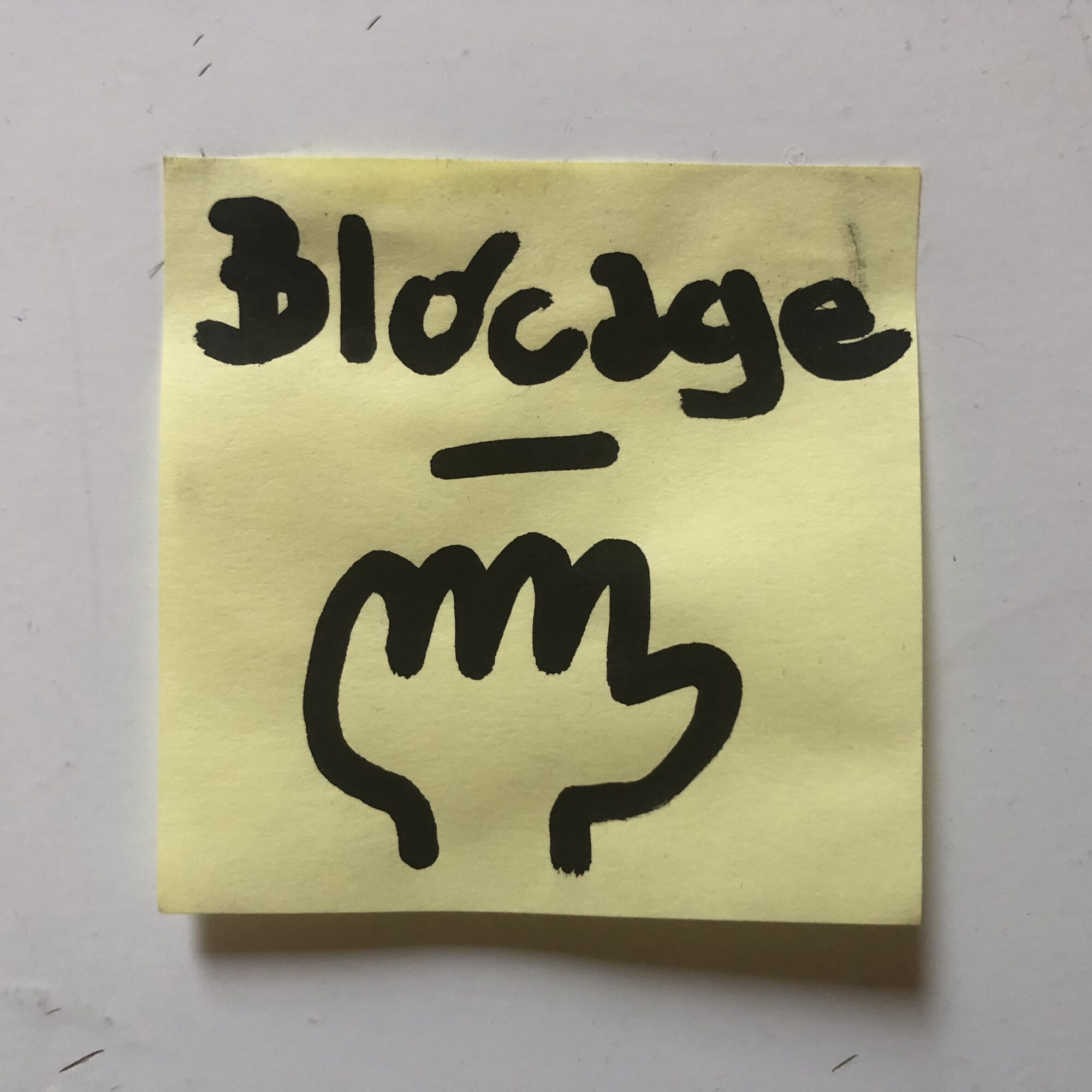 Photo d'un travail graphique du plasticien Philippe Pitet "Blocage" - 2024